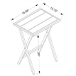 Kingfisher Lane Modern Five Piece Wood Tray Table Set in Whitewash