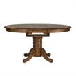 Kingfisher Lane Contemporary Crossing Pedestal Solid Wood Oval Table