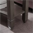 Kingfisher Lane Contemporary Recliner Table in Smoke Gray / Black SLate