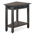 Kingfisher Lane Contemporary Recliner Table in Smoke Gray / Black SLate