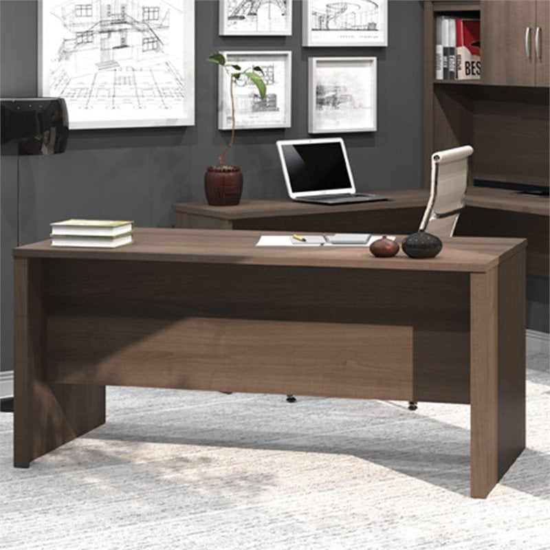 Kingfisher Lane Contemporary Wood Mahogany 4 Piece U Shaped Computer Desk