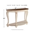Kingfisher Lane Modern Console Table in Chipped White and Brown