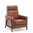 Kingfisher Lane Modern Caramel Push Back Faux Leather Recliner
