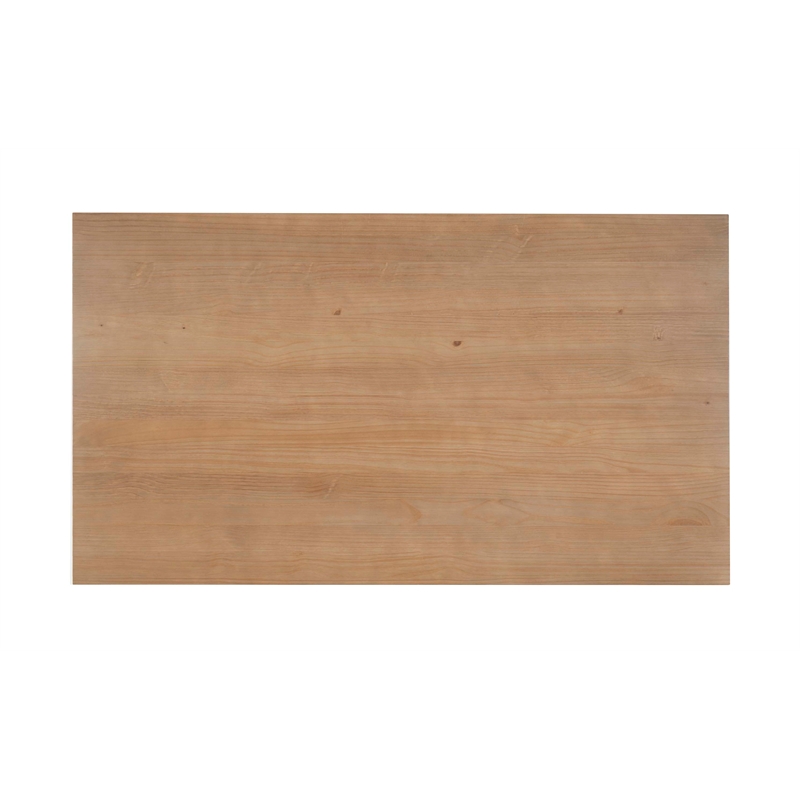 Kingfisher Lane Modern Wood Dining Table in Rustic Honey Brown