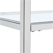 Kingfisher Lane Contemporary Rectangular Shape Serving Bar Cart in Chrome