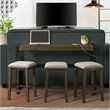 Kingfisher Lane Contemporary Multipurpose Bar Table Set in Walnut