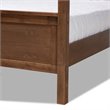 Kingfisher Lane King Size Walnut Finished Wood Platform Canopy Bed