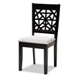 Kingfisher Lane Gray Upholstered Espresso Wood 4-Piece Dining Chair Set