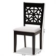 Kingfisher Lane Gray Upholstered Espresso Wood 4-Piece Dining Chair Set