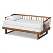 Kingfisher Lane Walnut Wood Expandable Twin to King Size Spindle Daybed
