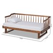 Kingfisher Lane Walnut Wood Expandable Twin to King Size Spindle Daybed