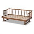 Kingfisher Lane Walnut Wood Expandable Twin to King Size Spindle Daybed