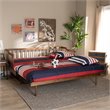 Kingfisher Lane Walnut Wood Expandable Twin to King Size Spindle Daybed