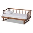 Kingfisher Lane Walnut Wood Expandable Twin to King Size Spindle Daybed