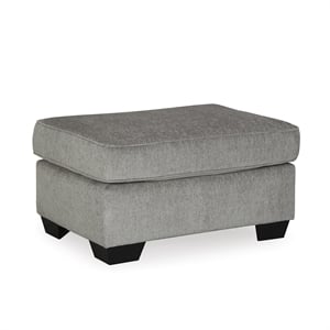 Kingfisher Lane Contemporary Polyester Upholstery Fabric Ottoman in Gray
