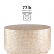 Kingfisher Lane Modern Wood Capiz Mosaic Coffee Table in Gold