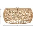 Kingfisher Lane Contemporary Solid Gold Aluminum Coffee Table