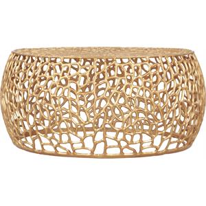 Kingfisher Lane Contemporary Solid Gold Aluminum Coffee Table