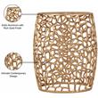 Kingfisher Lane Contemporary Aluminum End Table in Rich Gold