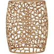 Kingfisher Lane Contemporary Aluminum End Table in Rich Gold