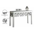 Kingfisher Lane Modern Mirrored Geometric Designed Console Table