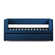 Kingfisher Lane Modern Upholstered Daybed with Trundle in Blue
