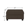 Kingfisher Lane Microfiber Ottoman with Storage in Chocolate