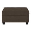 Kingfisher Lane Microfiber Ottoman with Storage in Chocolate