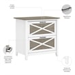 Kingfisher Lane Modern 2 Drawer File Cabinet in White & Gray