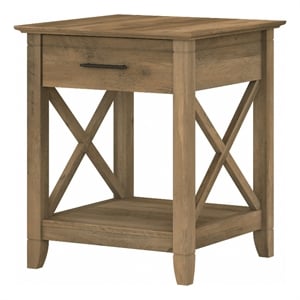 Kingfisher Lane Modern End Table with Storage in Reclaimed Pine