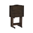 Kingfisher Lane Modern Five Piece Wood Tray Table Set in Gray
