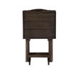 Kingfisher Lane Modern Five Piece Wood Tray Table Set in Gray