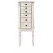 Kingfisher Lane Contemporary Wood Jewelry Armoire in Off White