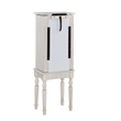 Kingfisher Lane Contemporary Wood Jewelry Armoire in Off White