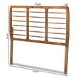 Kingfisher Lane Modern Ash Walnut Finished Wood Full Size Headboard