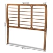 Kingfisher Lane Modern Ash Walnut Finished Wood Full Size Headboard