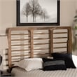 Kingfisher Lane Modern Ash Walnut Finished Wood Full Size Headboard