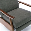 Kingfisher Lane Charcoal Polyester Fabric Wood Arm Push Back Recliner