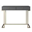 Kingfisher Lane Contemporary Serenity Computer Desk in Graphite Gray