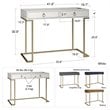 Kingfisher Lane Contemporary Serenity Computer Desk in Graphite Gray