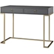 Kingfisher Lane Contemporary Serenity Computer Desk in Graphite Gray