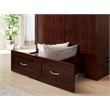 Kingfisher Lane Wood Twin Extra Long Murphy Bed Chest in Walnut