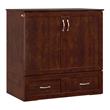 Kingfisher Lane Wood Twin Extra Long Murphy Bed Chest in Walnut