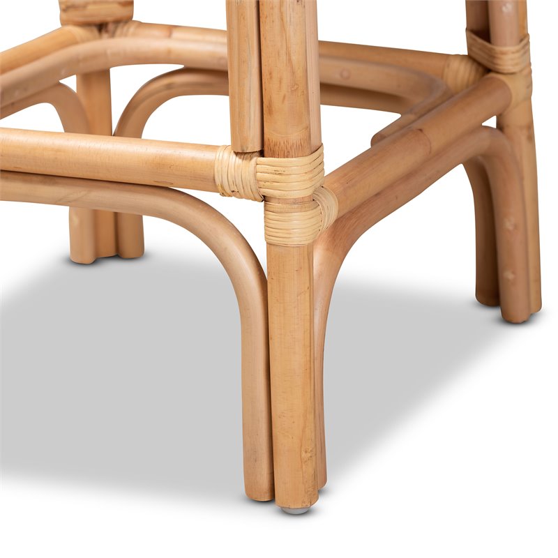 Kingfisher Lane Contemporary Natural Finish Rattan Counter Stool