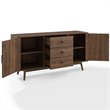 Kingfisher Lane Mid-Century Wood Sideboard Buffet Cabinet in Brown