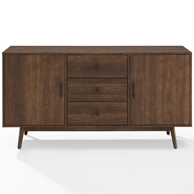 Kingfisher Lane Mid-Century Wood Sideboard Buffet Cabinet in Brown