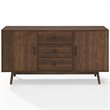Kingfisher Lane Mid-Century Wood Sideboard Buffet Cabinet in Brown