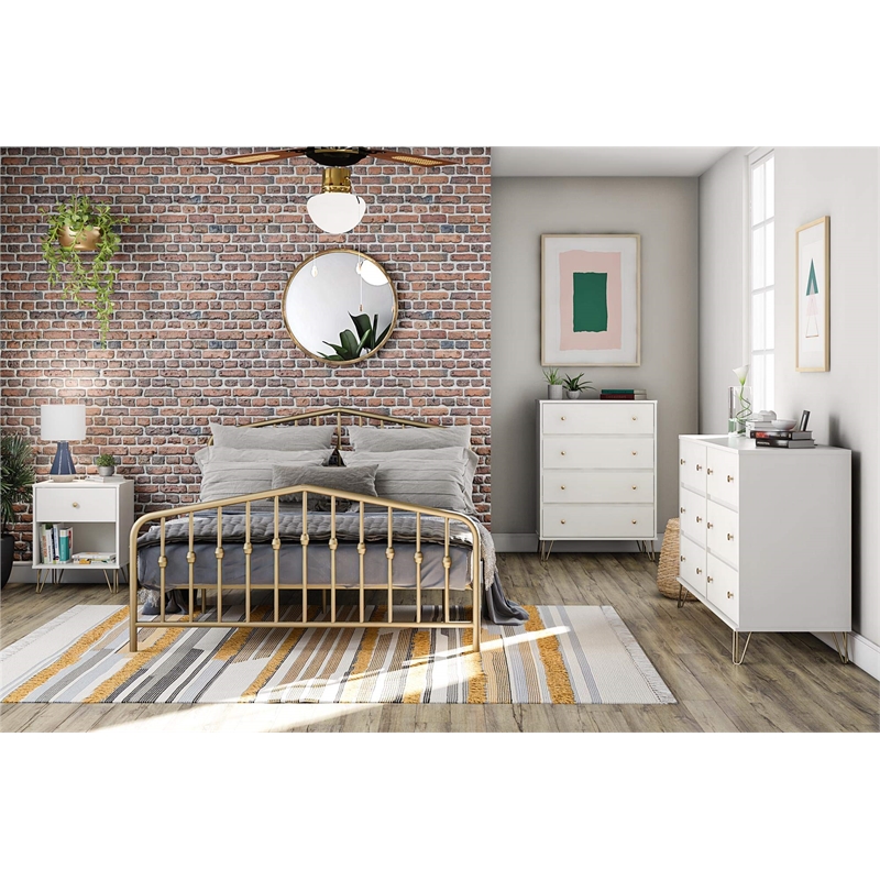 Kingfisher Lane Contemporary Engineered Wood 6 Drawer Dresser in White