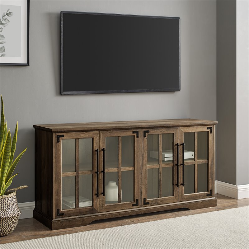 Kingfisher Lane Farmhouse Wood TV Stand for TVs up to 64