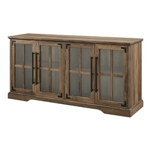 Kingfisher Lane Farmhouse Wood TV Stand for TVs up to 64&quot in Rustic Oak